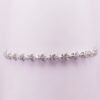 Sterling Silver Flower Shape link Chain White Anklet