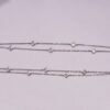 Silver Studded American Diamond Square Double Layer Italian Anklet