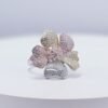 Rose & Gold Plated Floral Modern AD Ring