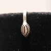 Oxidised Silver Cowrie Nose Pin