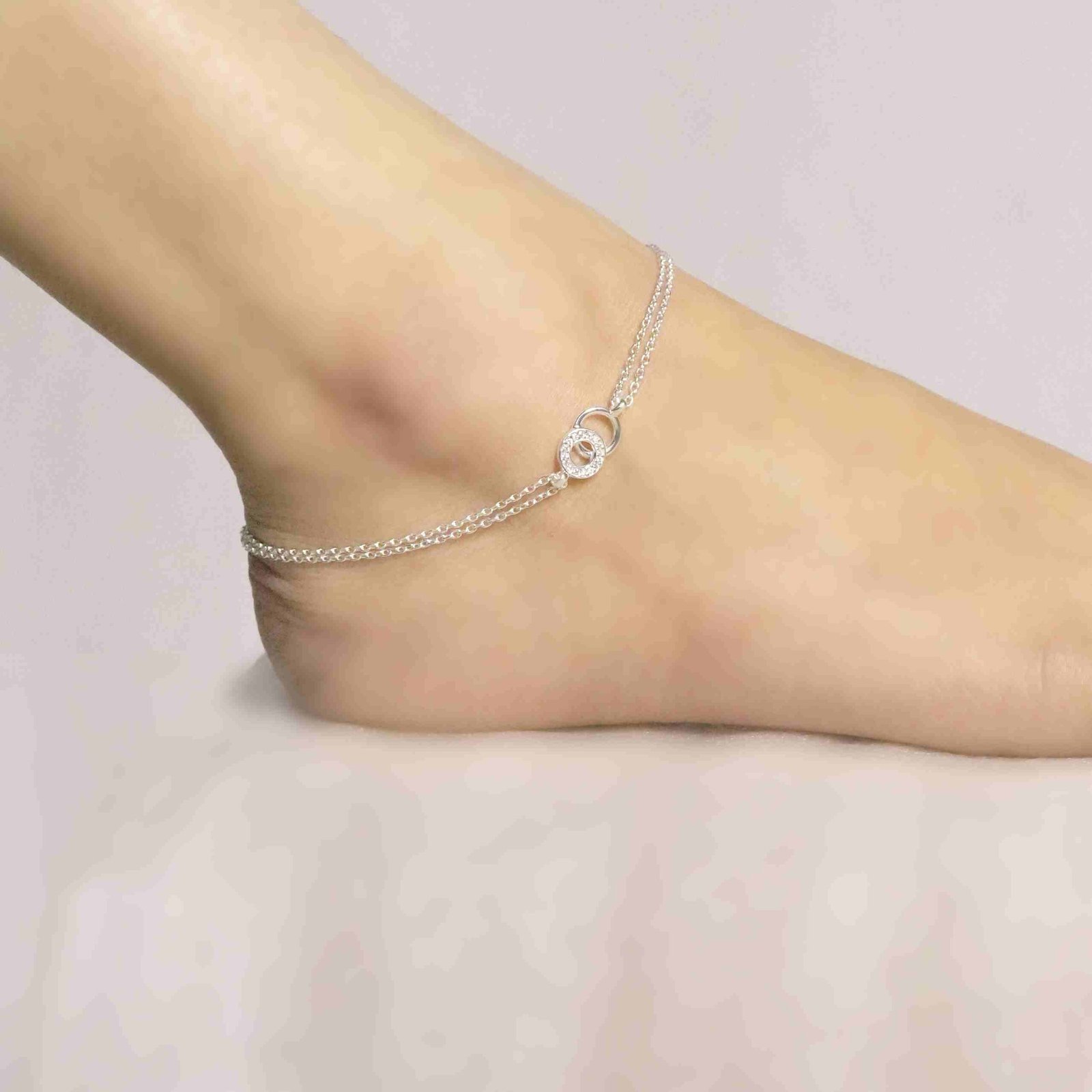 Double Layer Pearl Anklet for women