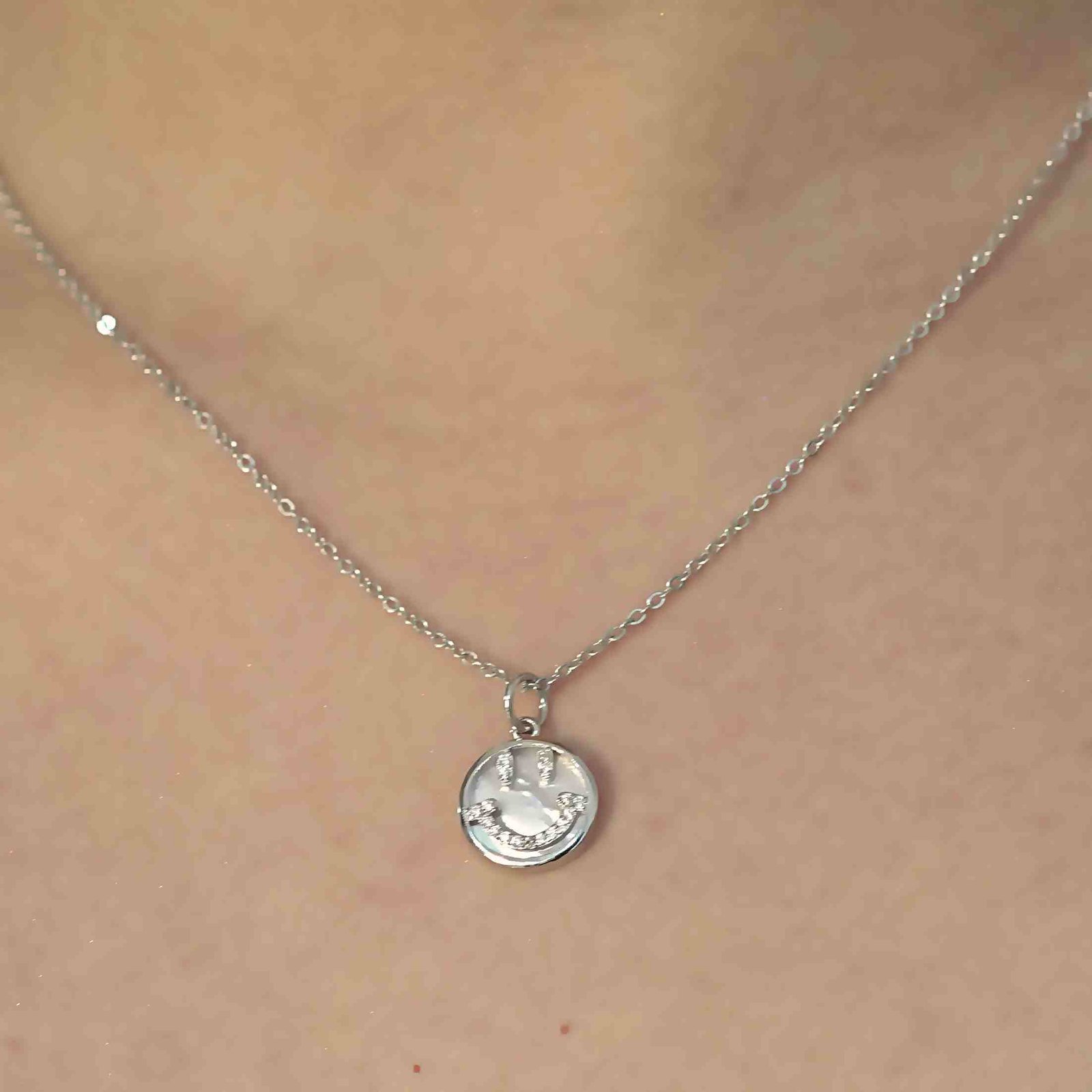 Silver Smile Shape Chain for women