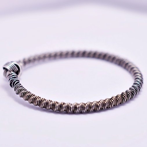 Traditional oxidised single Kada