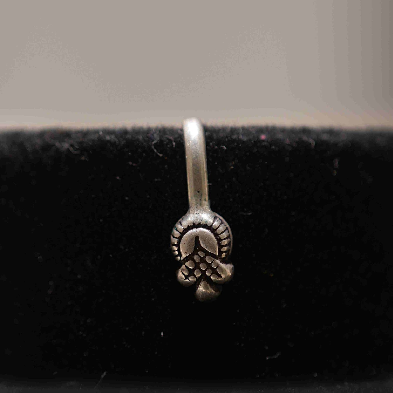 Oxidised Silver Nose Pin