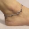 Nazar Stone infinity link heart design anklet for women