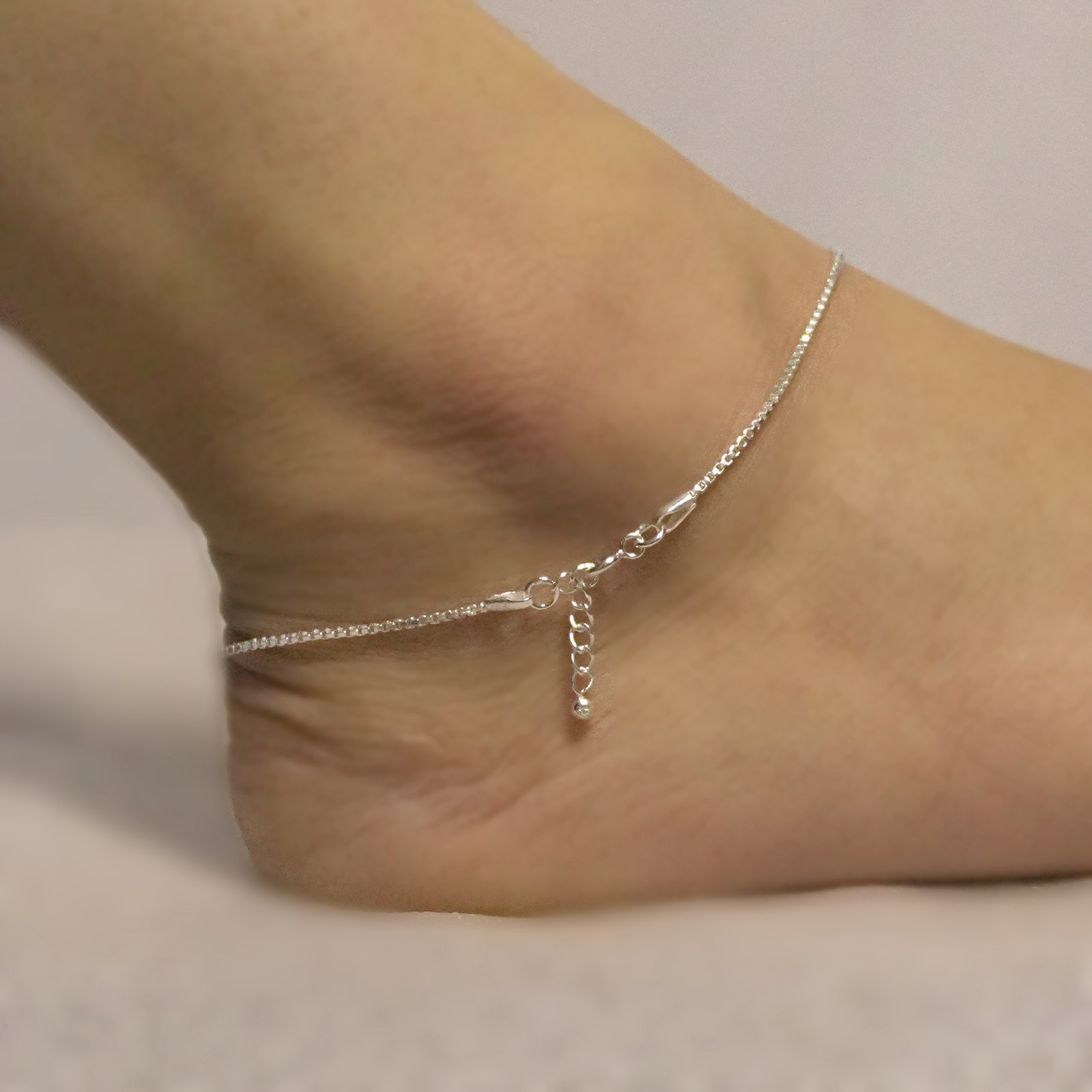 Sterling Silver Charm Ball Link Anklet - Image 2
