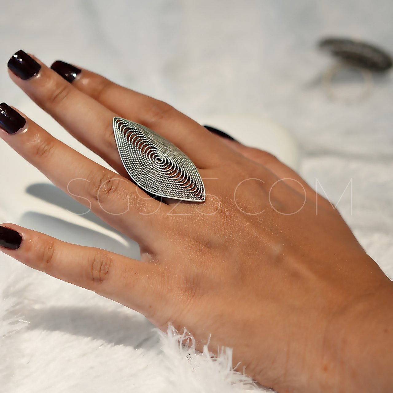 Silver Leaf AD Ring