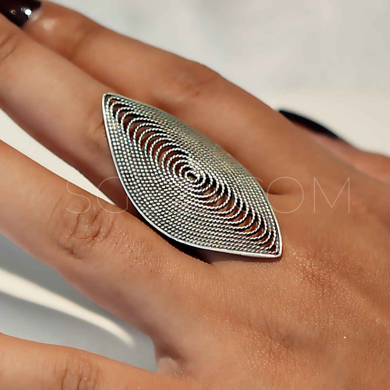 Silver Leaf AD Ring - Image 2