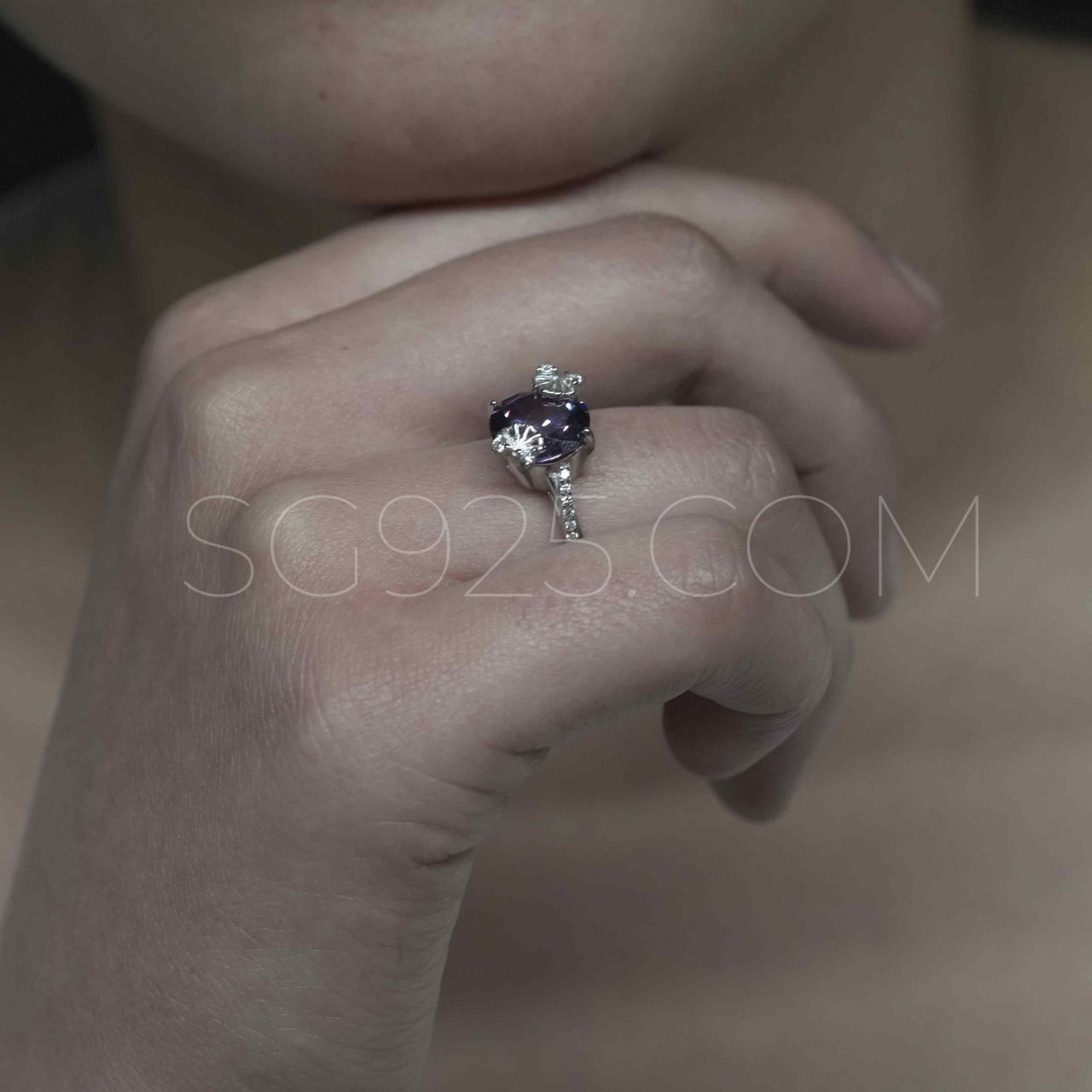 Silver Light Weight Single Stone Italian - Image 2