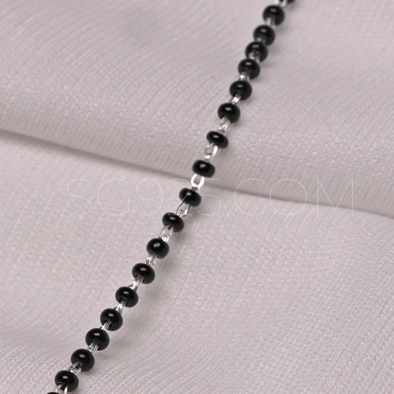 Silver Modern AD Mangalsutra - Image 3